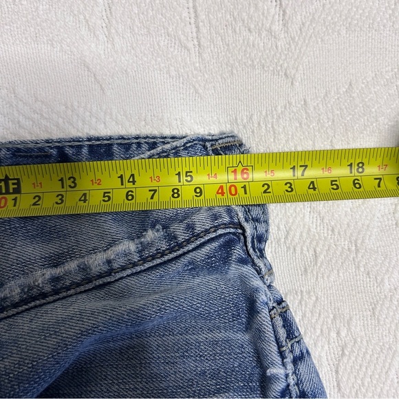 Silver 925 Series Denim Jeans Men's size 32 x 32 Distressed Straight Leg - Picture 7 of 10